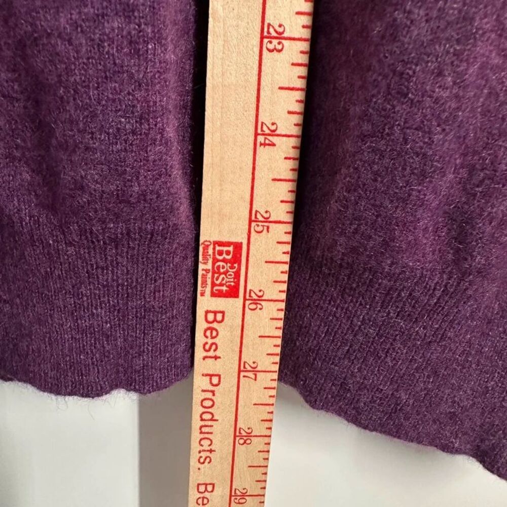 Club Room Luxury Mens Large 100% Cashmere V Neck Sweater Purple Knit Pullover - Picture 6 of 10